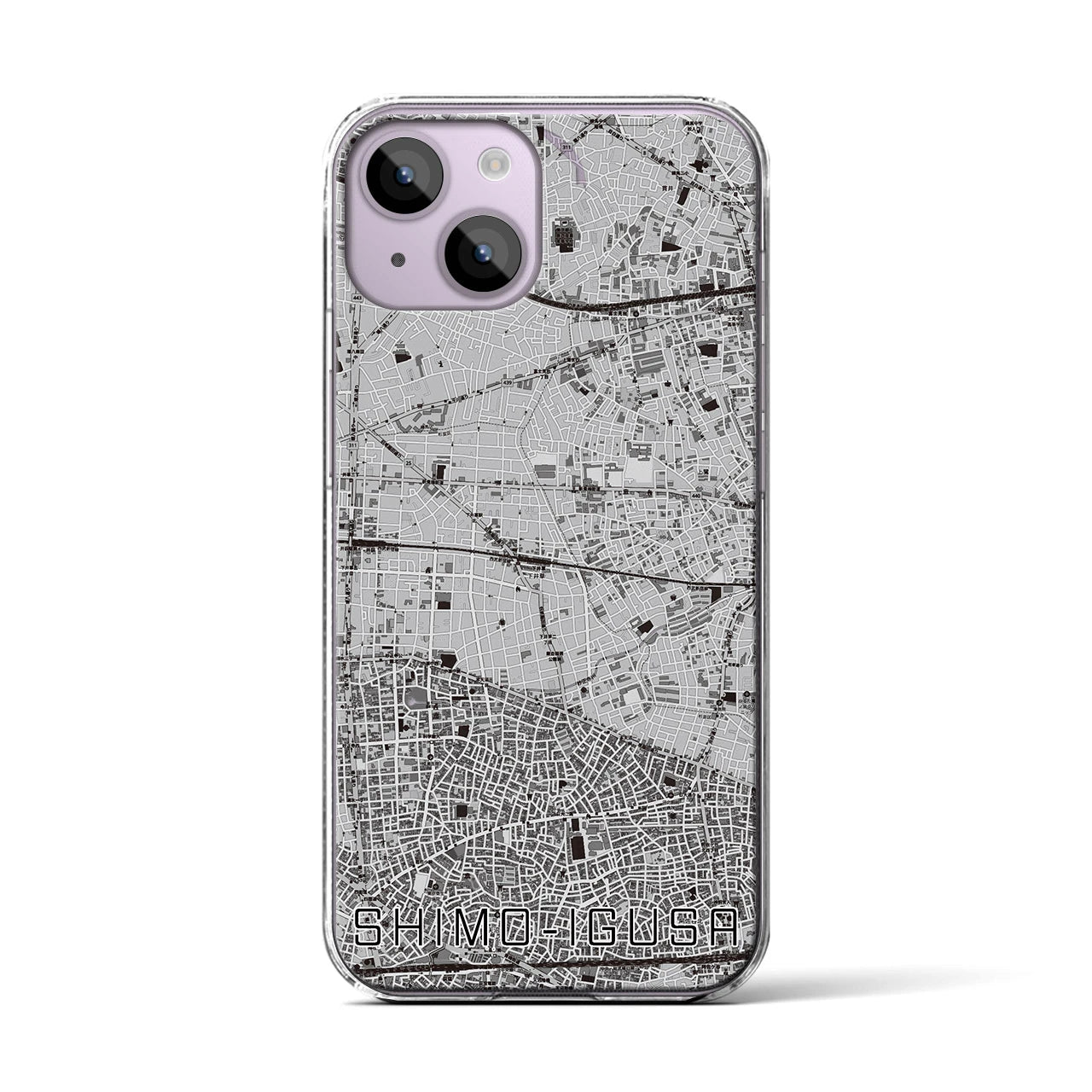 【下井草(東京都)】地図柄iPhoneケース(クリアタイプ)