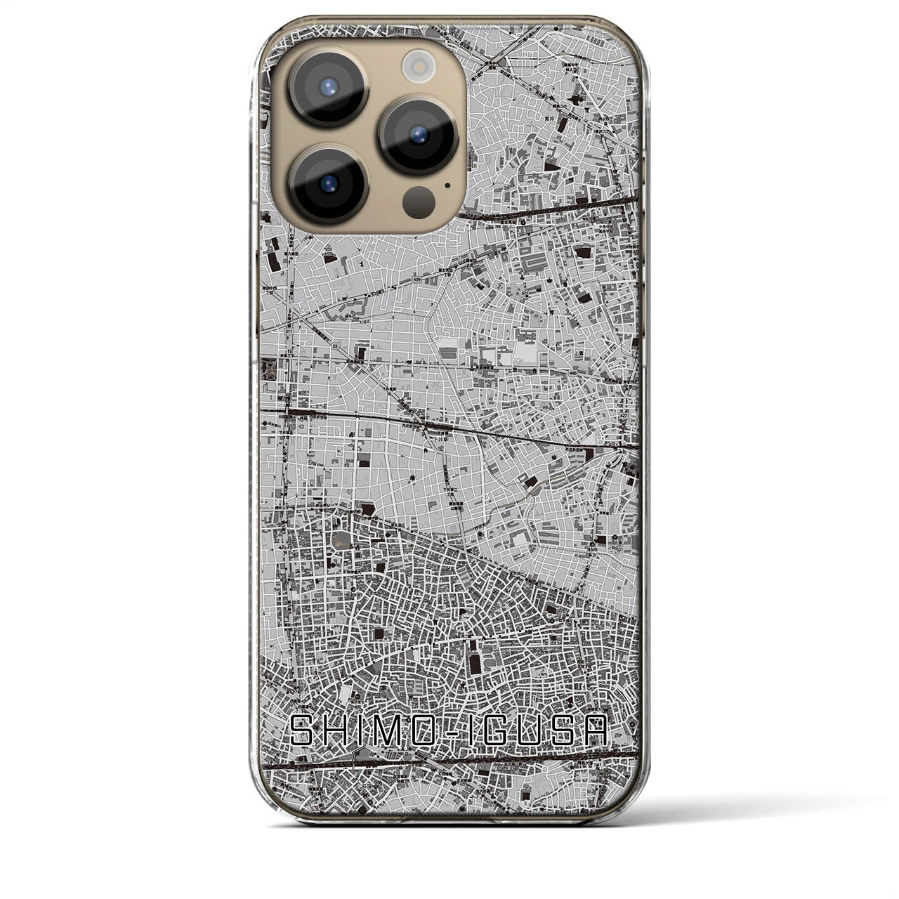 【下井草(東京都)】地図柄iPhoneケース(クリアタイプ)