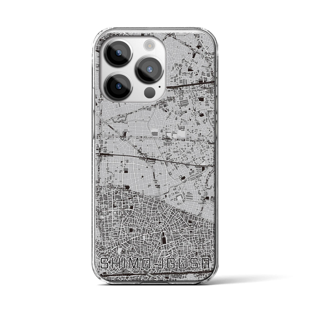 【下井草(東京都)】地図柄iPhoneケース(クリアタイプ)