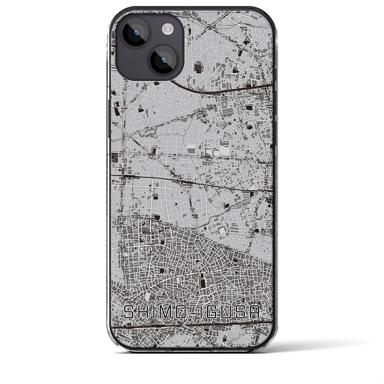 【下井草(東京都)】地図柄iPhoneケース(クリアタイプ)