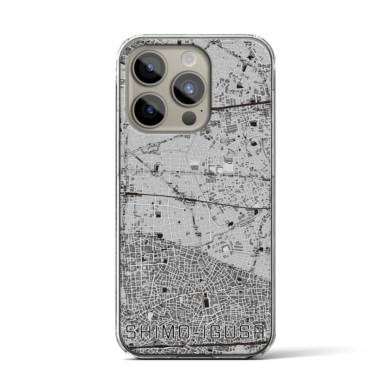 【下井草(東京都)】地図柄iPhoneケース(クリアタイプ)