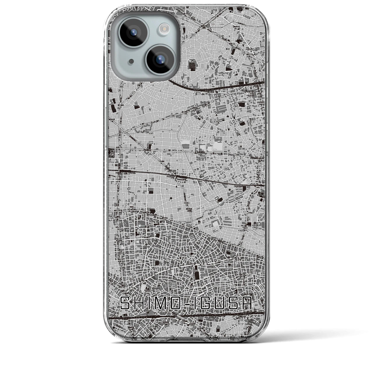 【下井草(東京都)】地図柄iPhoneケース(クリアタイプ)