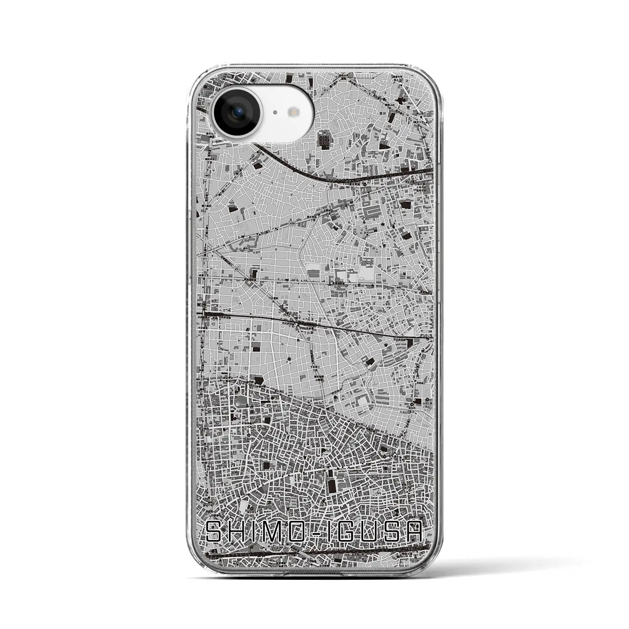 【下井草(東京都)】地図柄iPhoneケース(クリアタイプ)