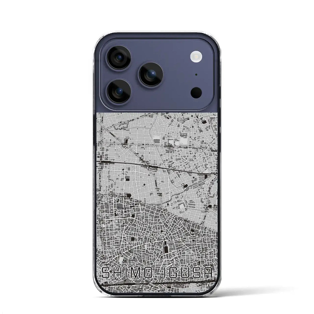 【下井草(東京都)】地図柄iPhoneケース(クリアタイプ)