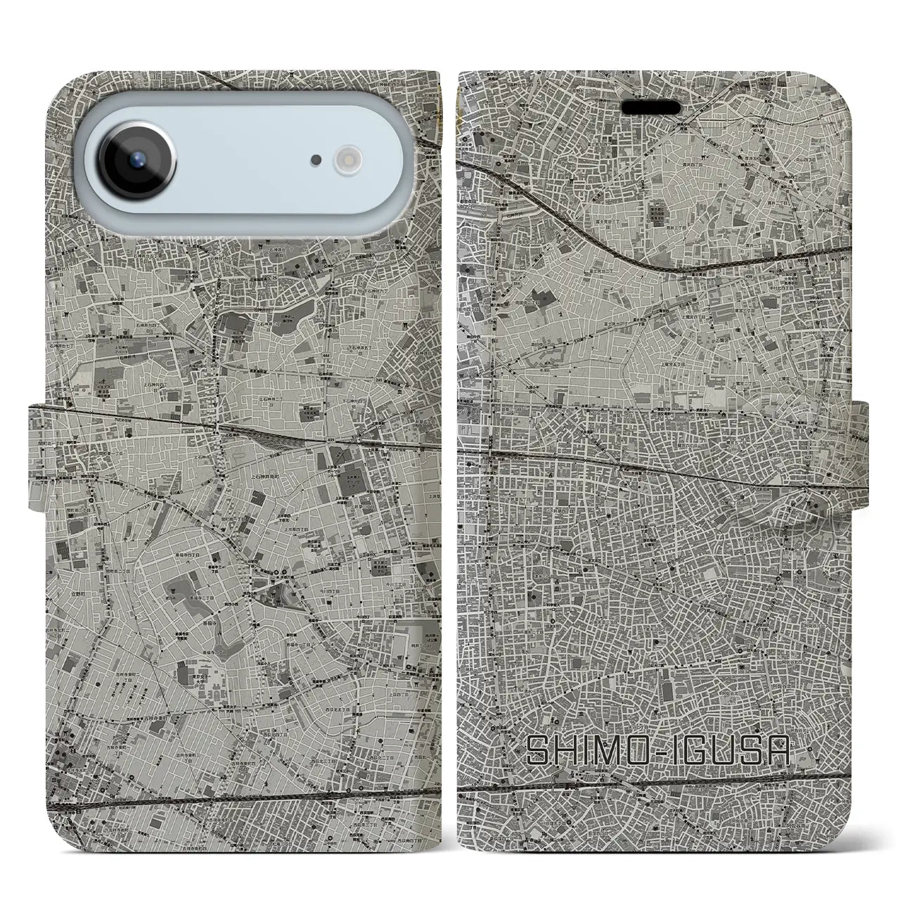 【下井草(東京都)】地図柄iPhoneケース(手帳タイプ)