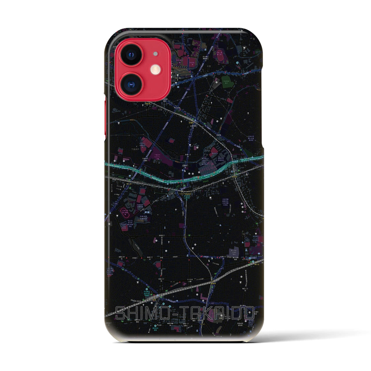 【下高井戸(東京都)】地図柄iPhoneケース(バックカバータイプ)
