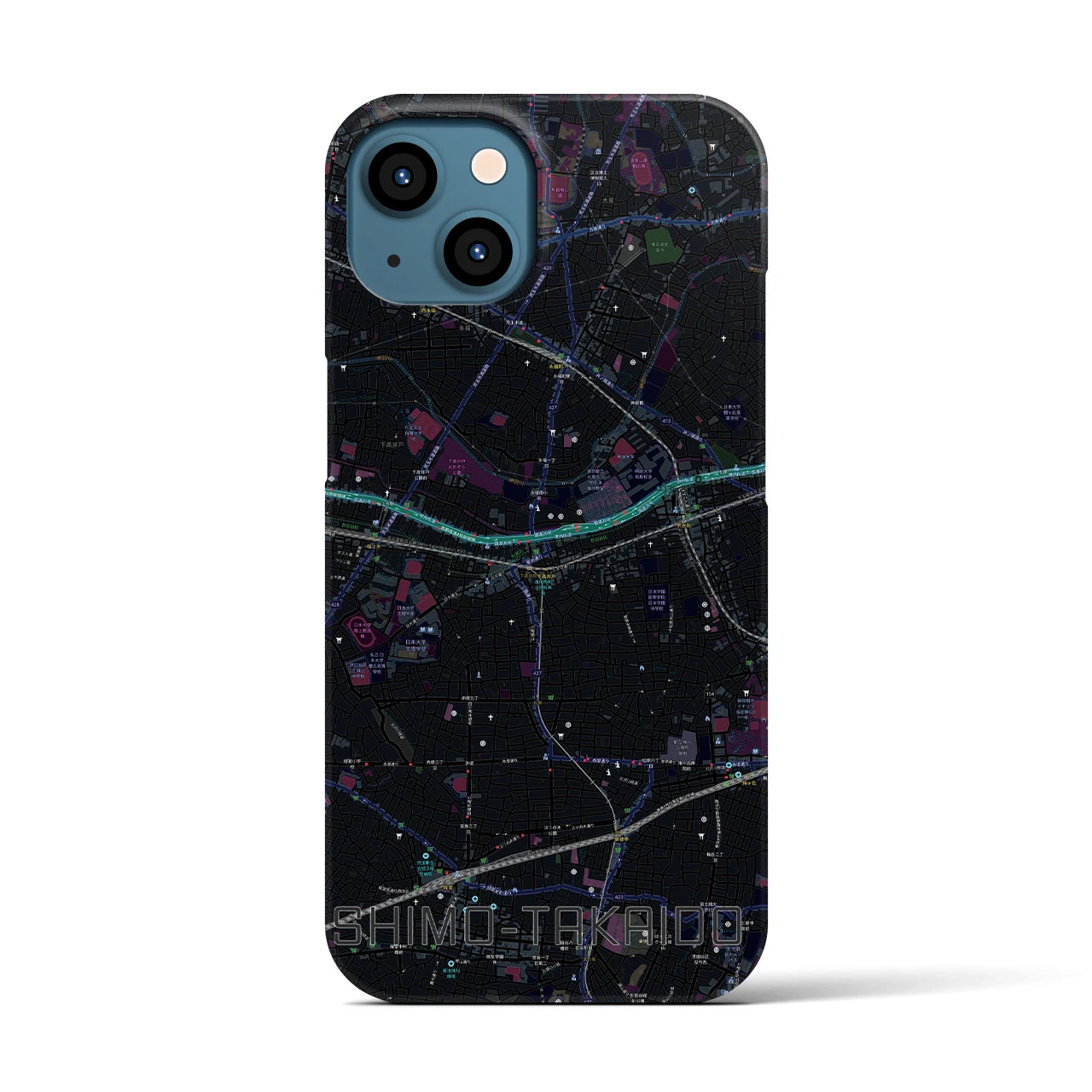 【下高井戸(東京都)】地図柄iPhoneケース(バックカバータイプ)