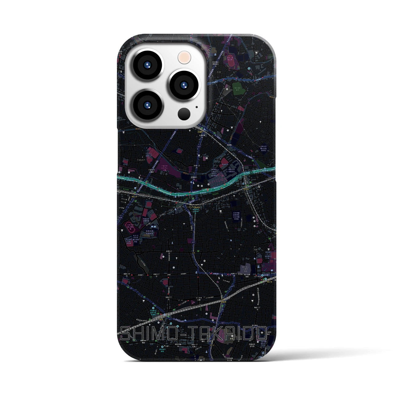 【下高井戸(東京都)】地図柄iPhoneケース(バックカバータイプ)