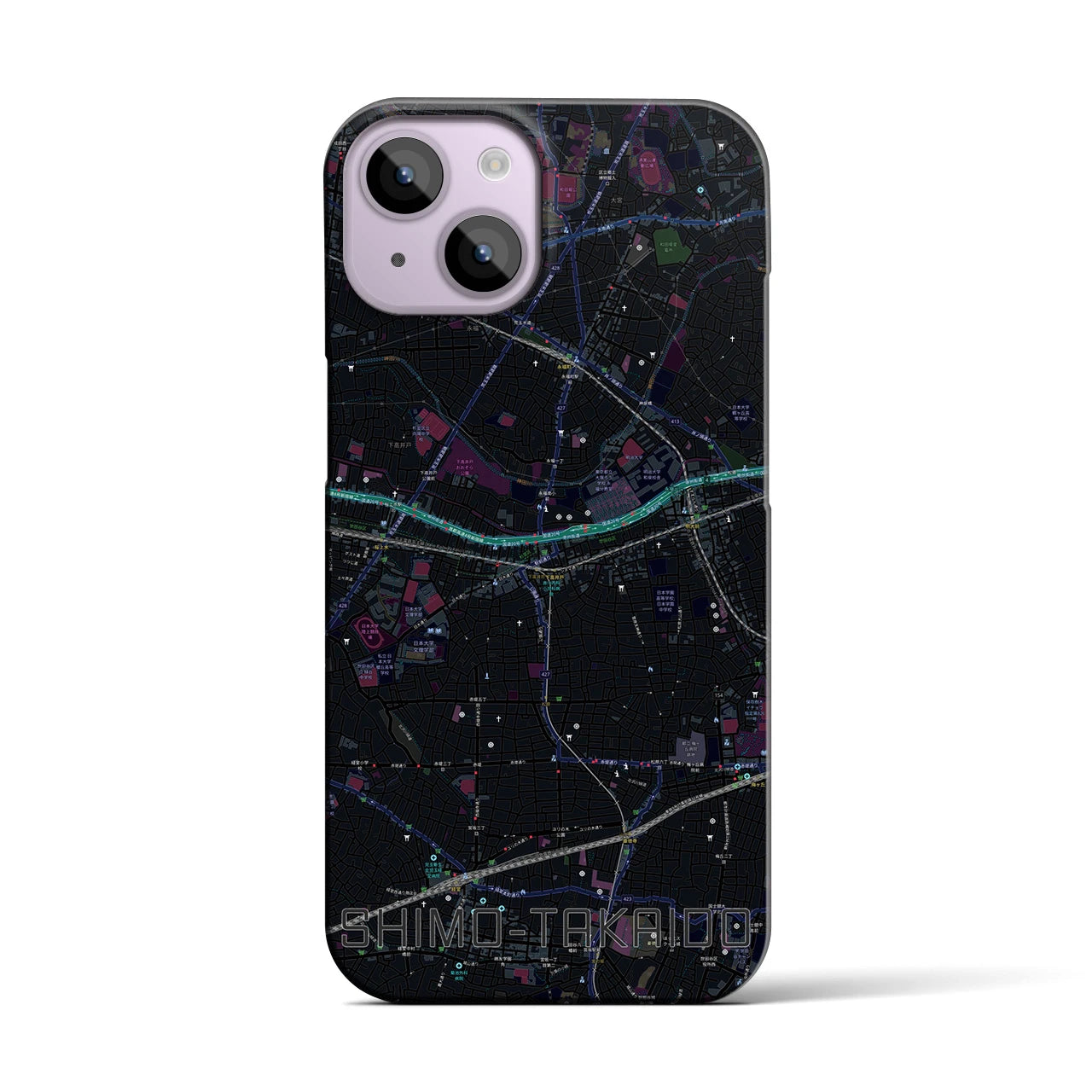 【下高井戸(東京都)】地図柄iPhoneケース(バックカバータイプ)