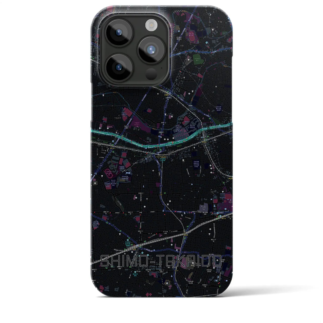 【下高井戸(東京都)】地図柄iPhoneケース(バックカバータイプ)