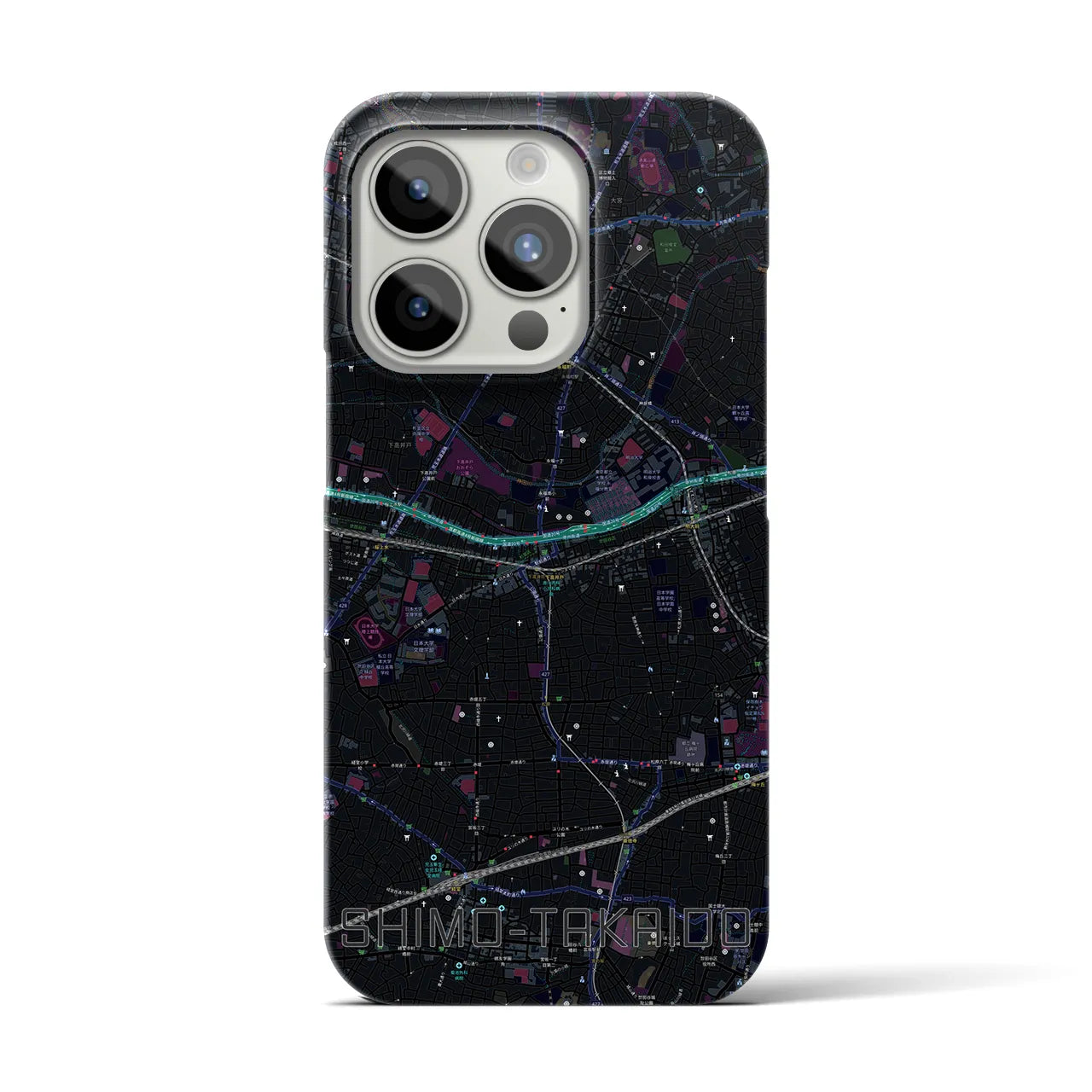 【下高井戸(東京都)】地図柄iPhoneケース(バックカバータイプ)