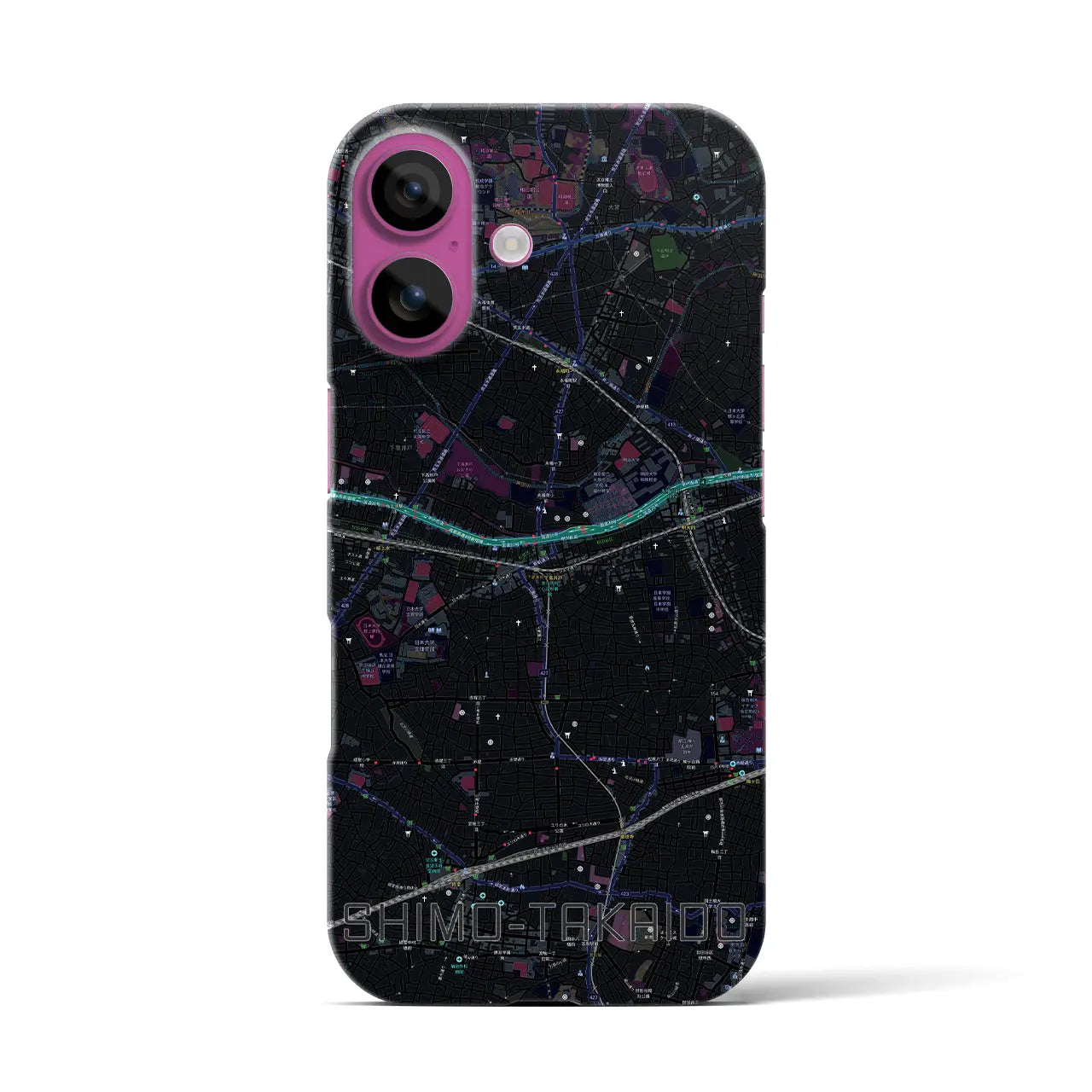 【下高井戸(東京都)】地図柄iPhoneケース(バックカバータイプ)
