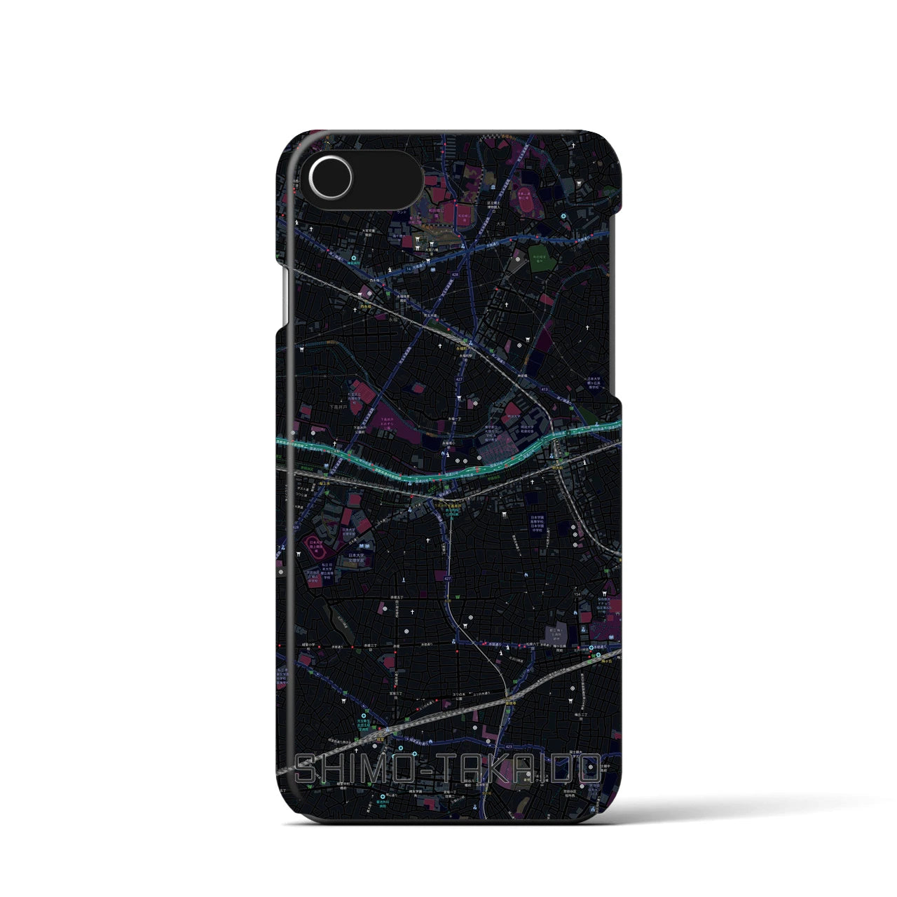 【下高井戸(東京都)】地図柄iPhoneケース(バックカバータイプ)