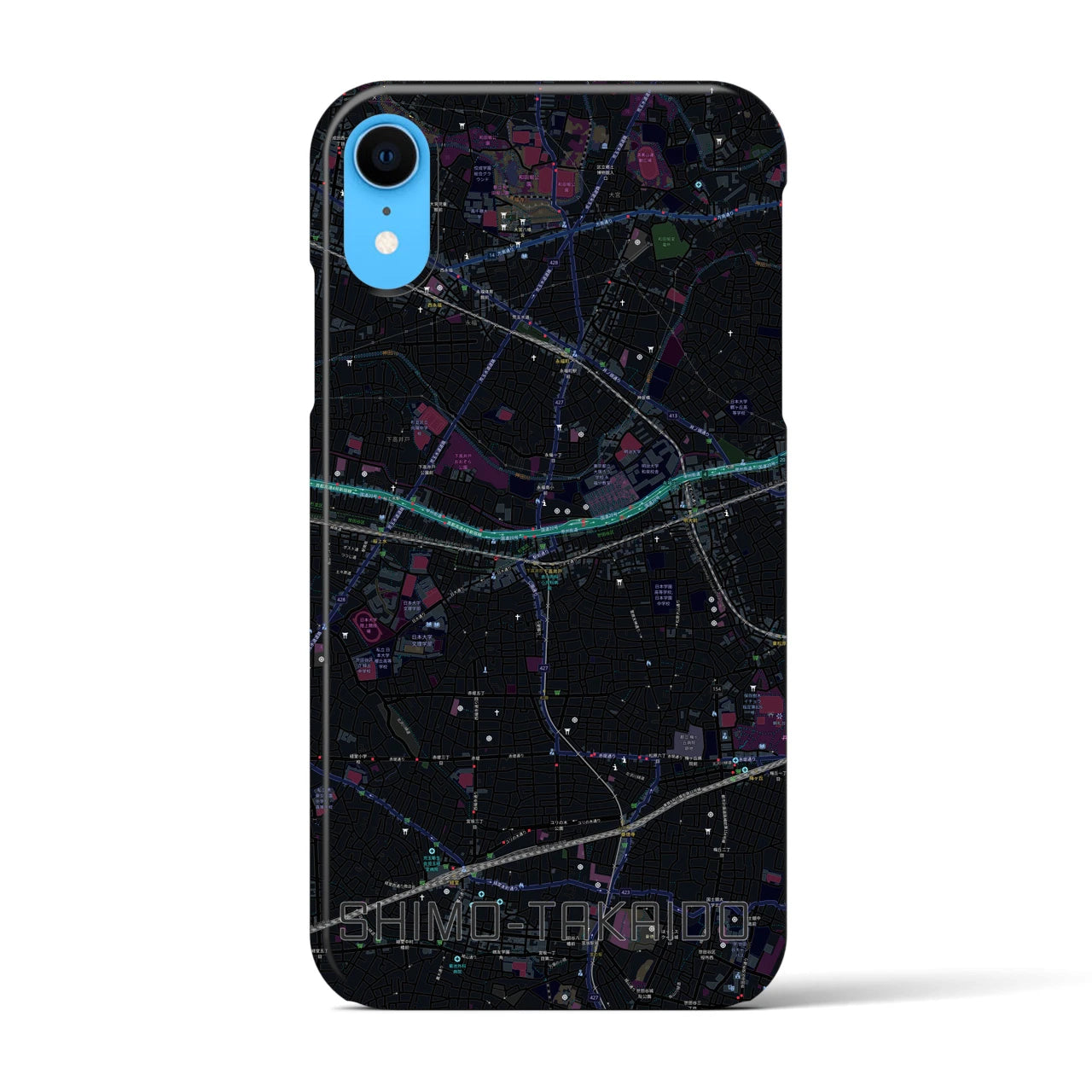 【下高井戸(東京都)】地図柄iPhoneケース(バックカバータイプ)