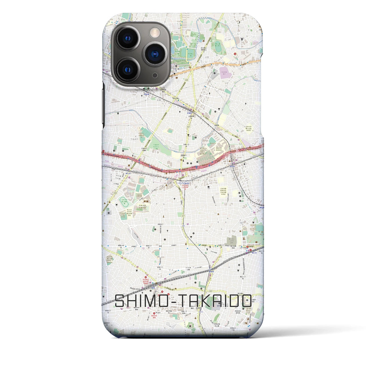 【下高井戸(東京都)】地図柄iPhoneケース(バックカバータイプ)