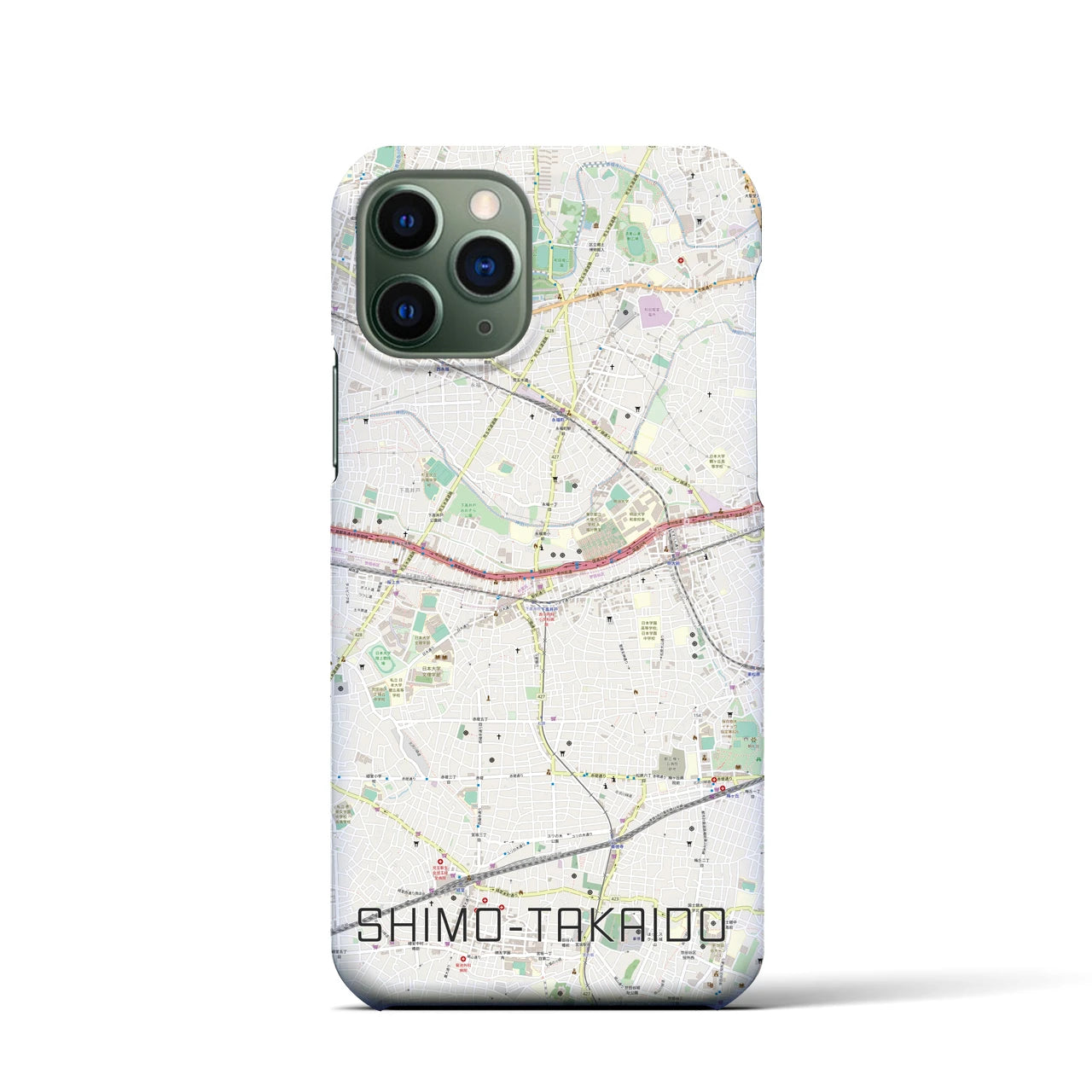 【下高井戸(東京都)】地図柄iPhoneケース(バックカバータイプ)