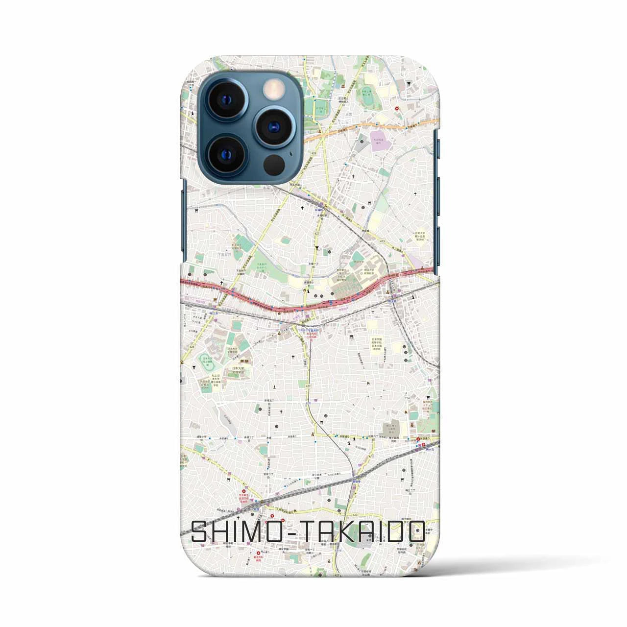 【下高井戸(東京都)】地図柄iPhoneケース(バックカバータイプ)