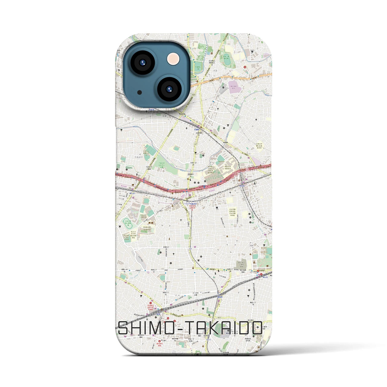 【下高井戸(東京都)】地図柄iPhoneケース(バックカバータイプ)