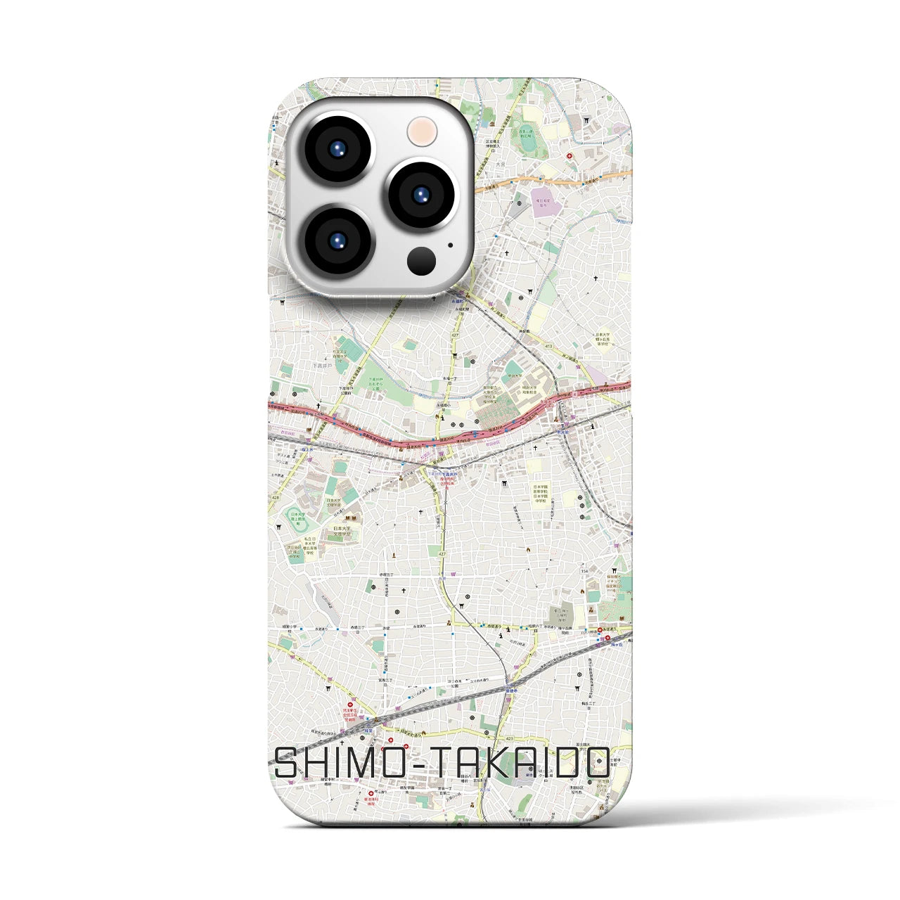 【下高井戸(東京都)】地図柄iPhoneケース(バックカバータイプ)