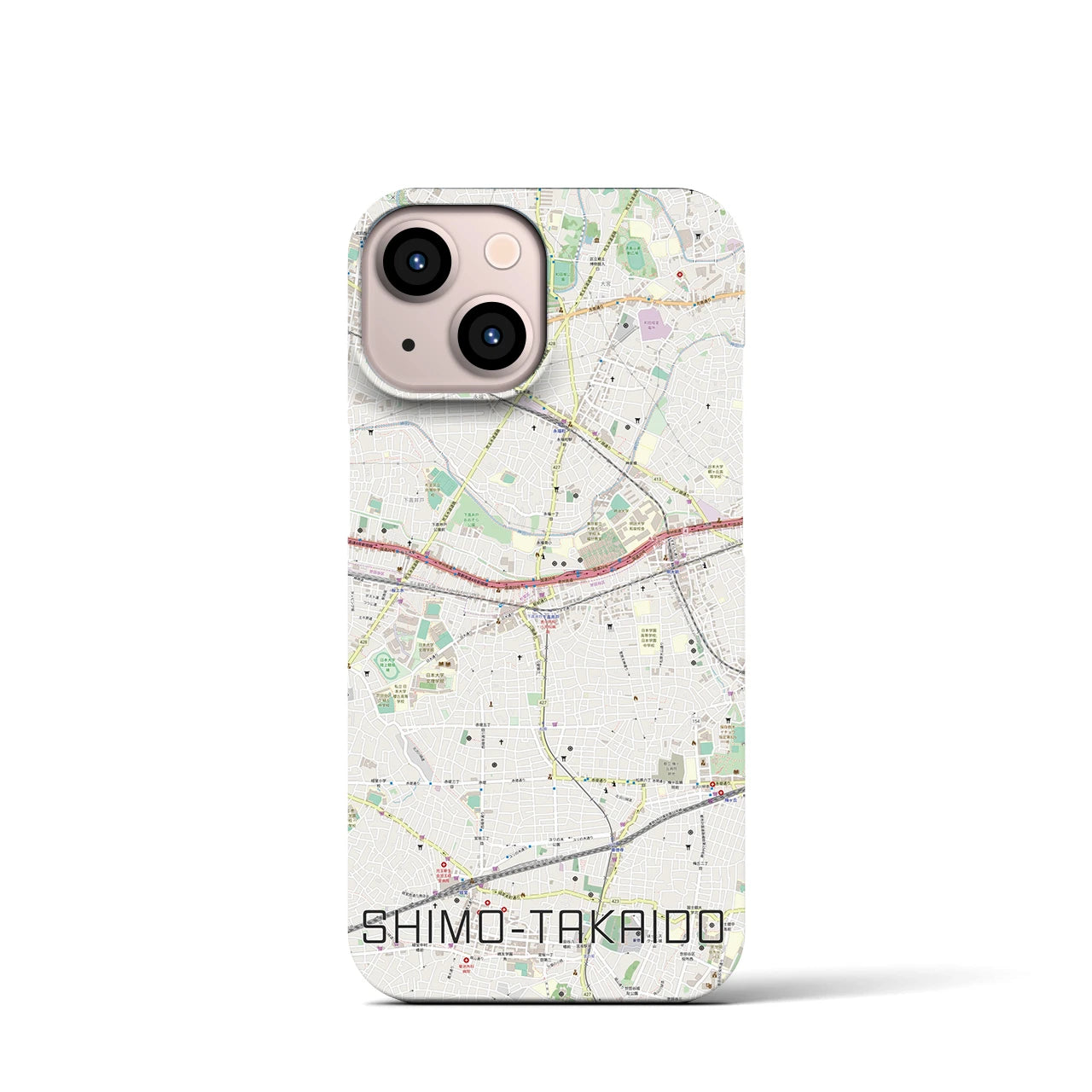 【下高井戸(東京都)】地図柄iPhoneケース(バックカバータイプ)