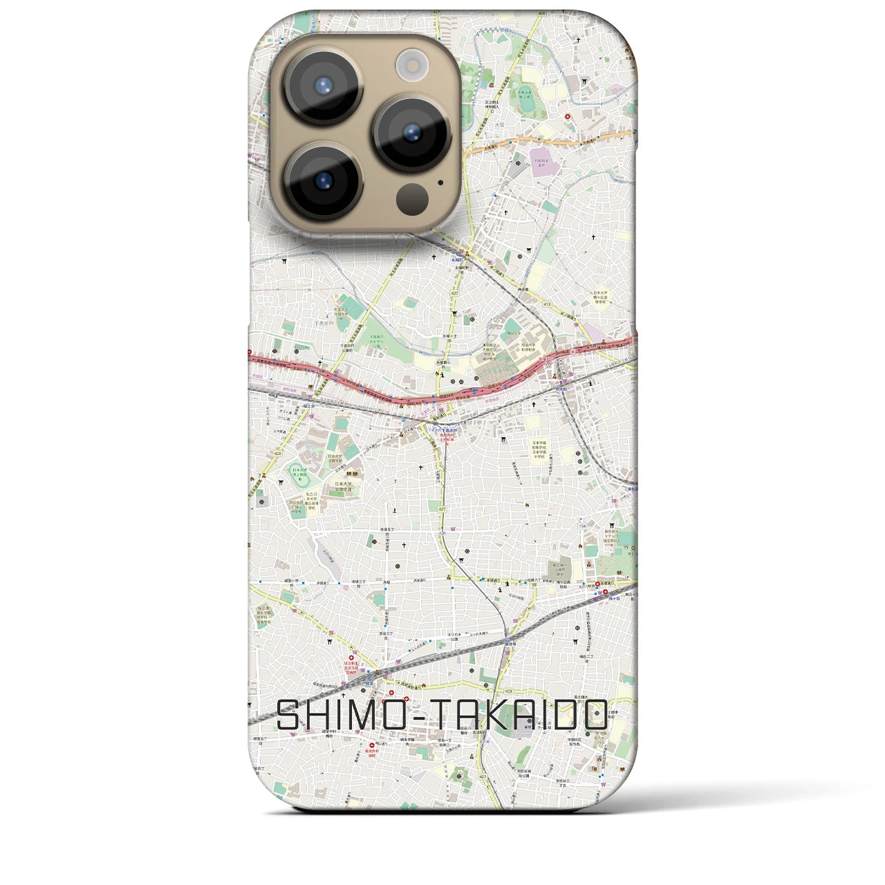 【下高井戸(東京都)】地図柄iPhoneケース(バックカバータイプ)