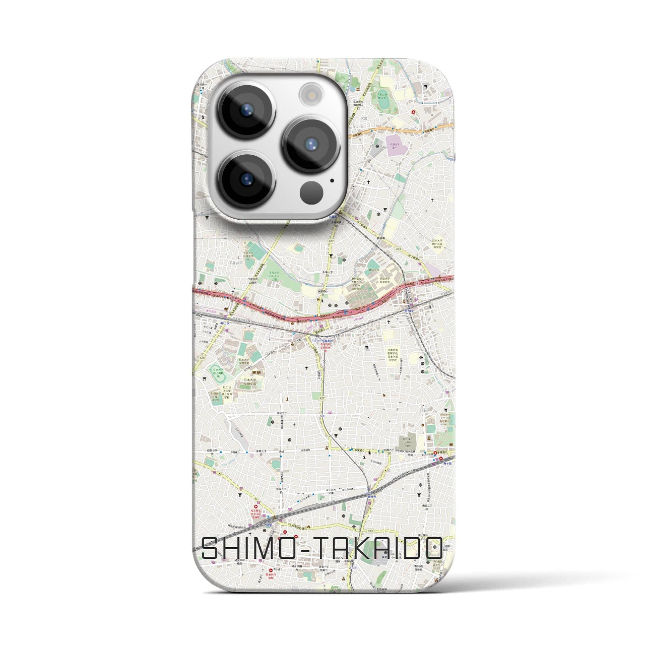 【下高井戸(東京都)】地図柄iPhoneケース(バックカバータイプ)