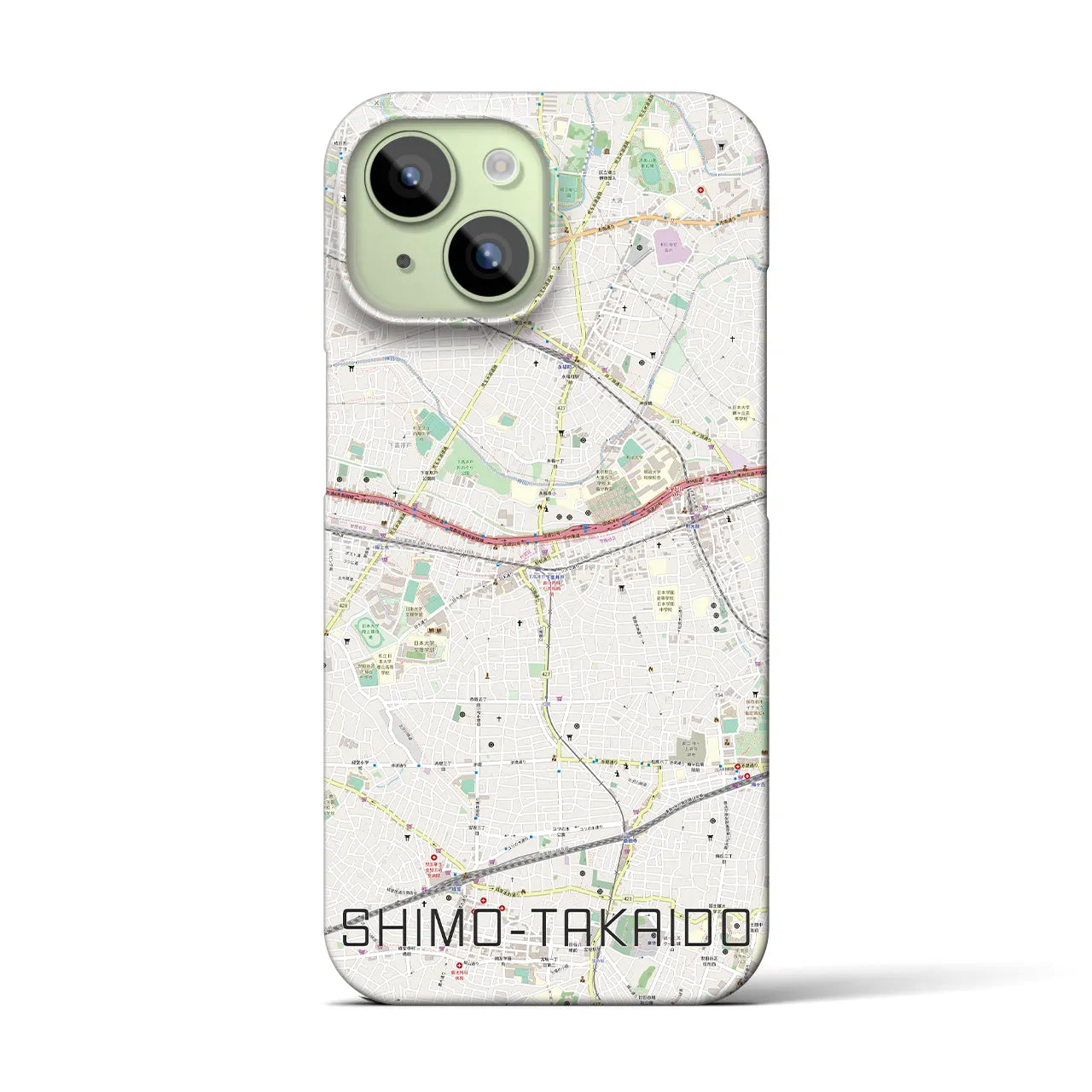 【下高井戸(東京都)】地図柄iPhoneケース(バックカバータイプ)