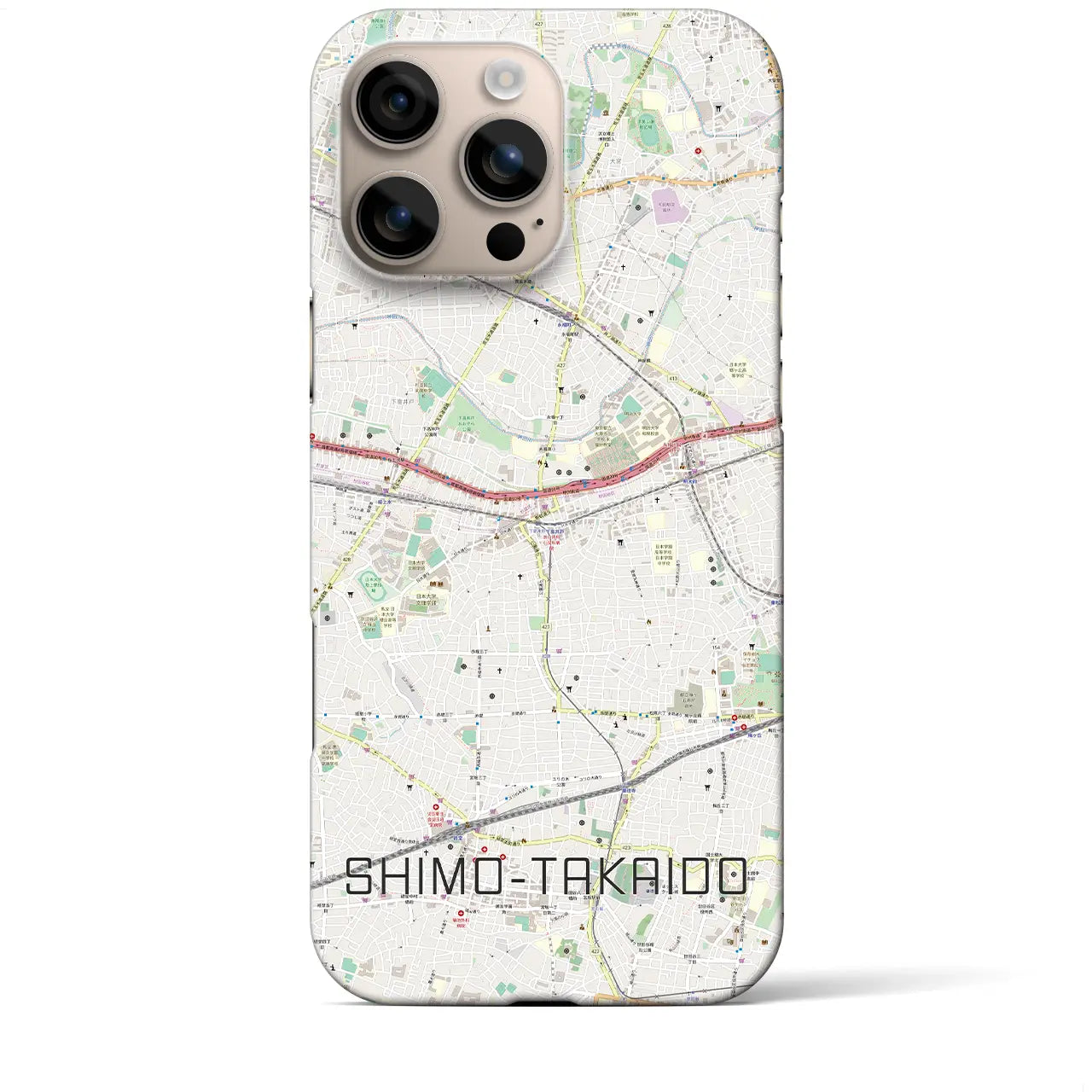 【下高井戸(東京都)】地図柄iPhoneケース(バックカバータイプ)