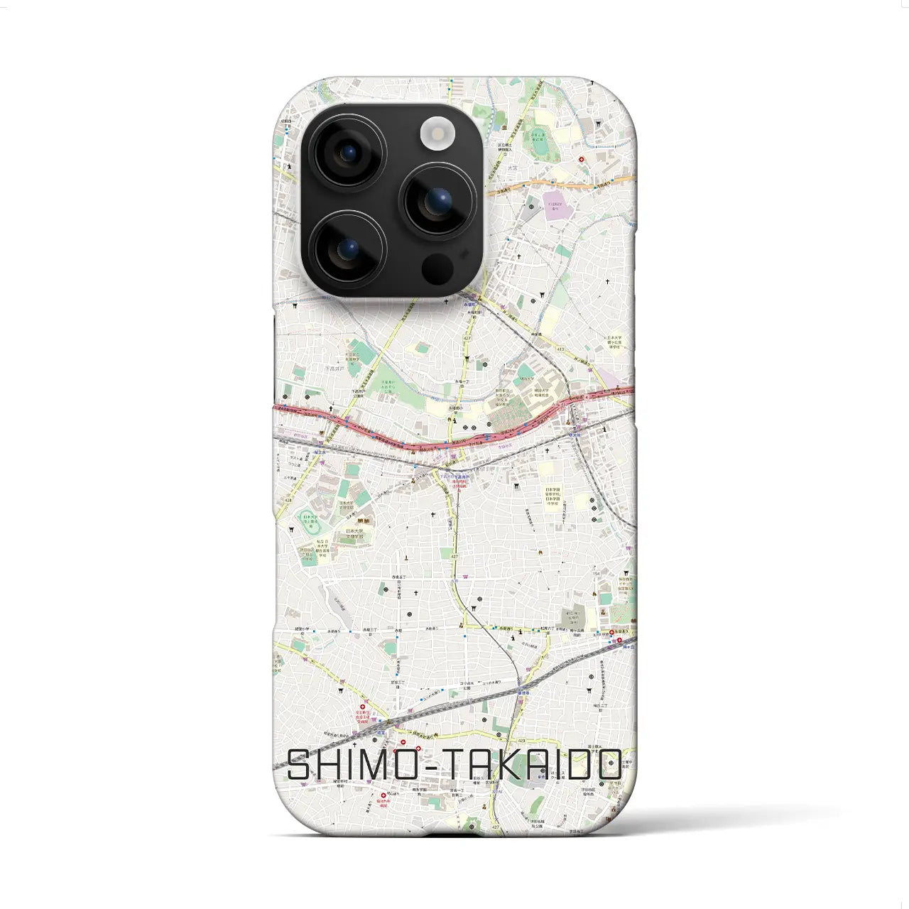 【下高井戸(東京都)】地図柄iPhoneケース(バックカバータイプ)