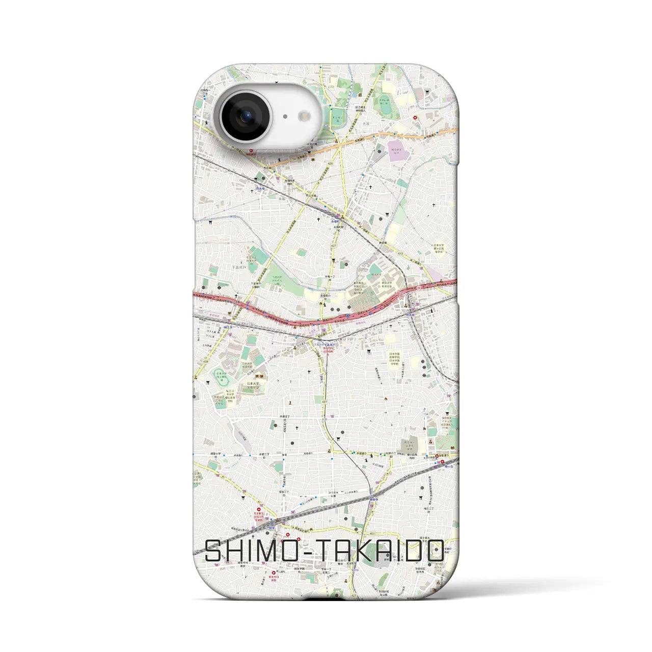 【下高井戸(東京都)】地図柄iPhoneケース(バックカバータイプ)