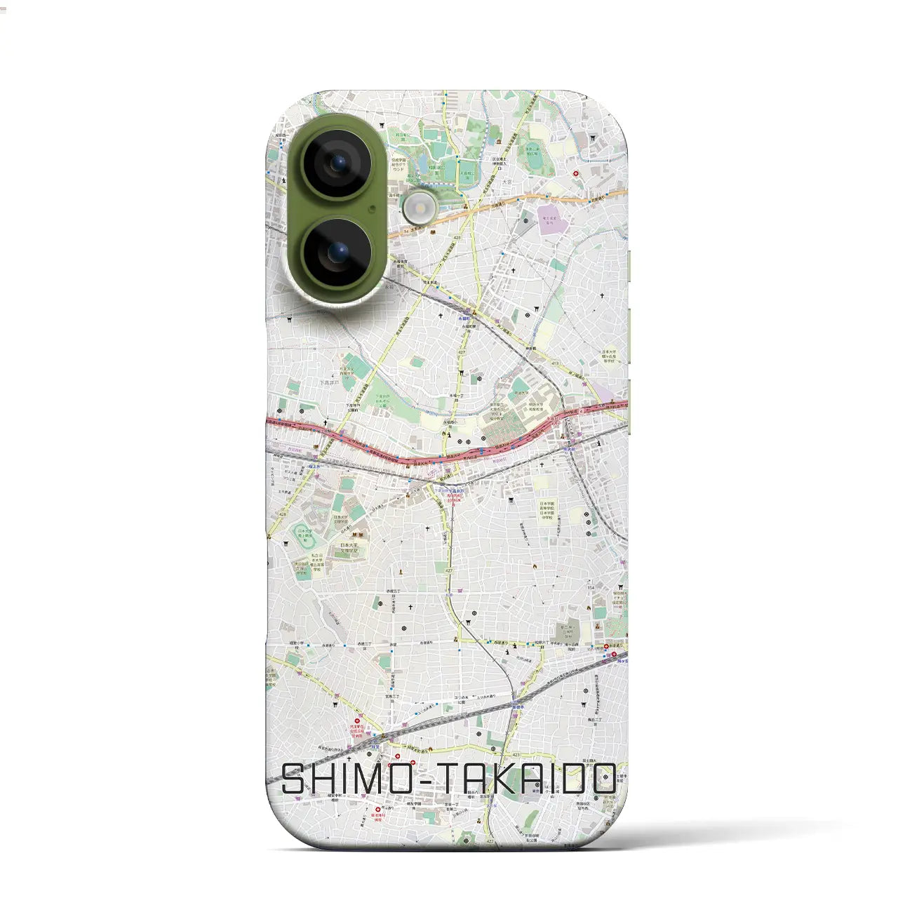 【下高井戸(東京都)】地図柄iPhoneケース(バックカバータイプ)ブラック・iPhone 17 Pro Max 用