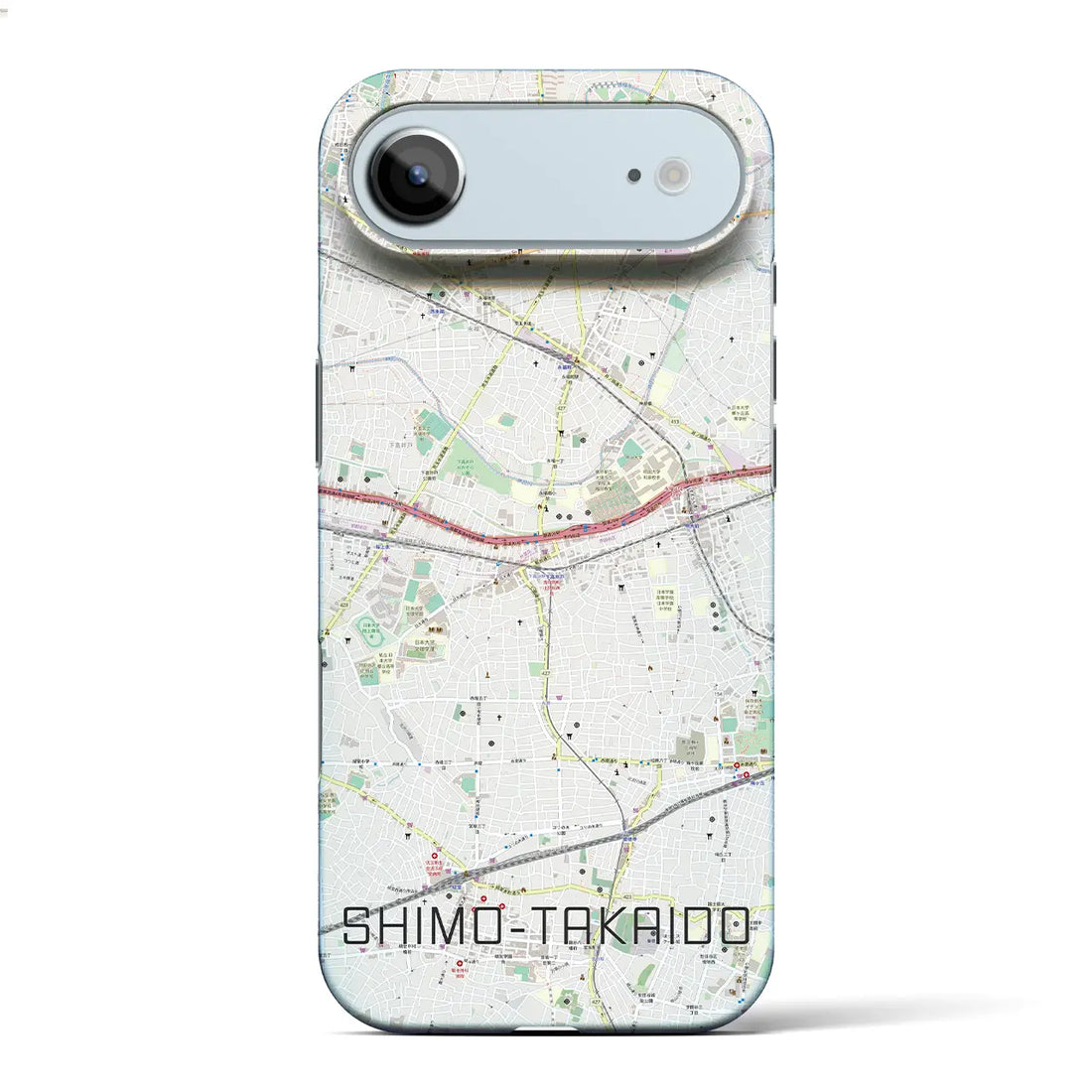 【下高井戸(東京都)】地図柄iPhoneケース(バックカバータイプ)ナチュラル・iPhone 17 Pro Max 用