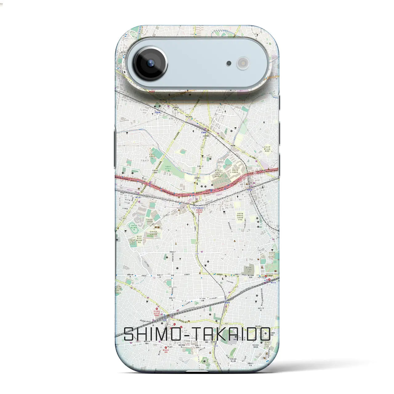 【下高井戸(東京都)】地図柄iPhoneケース(バックカバータイプ)ナチュラル・iPhone 17 Pro Max 用