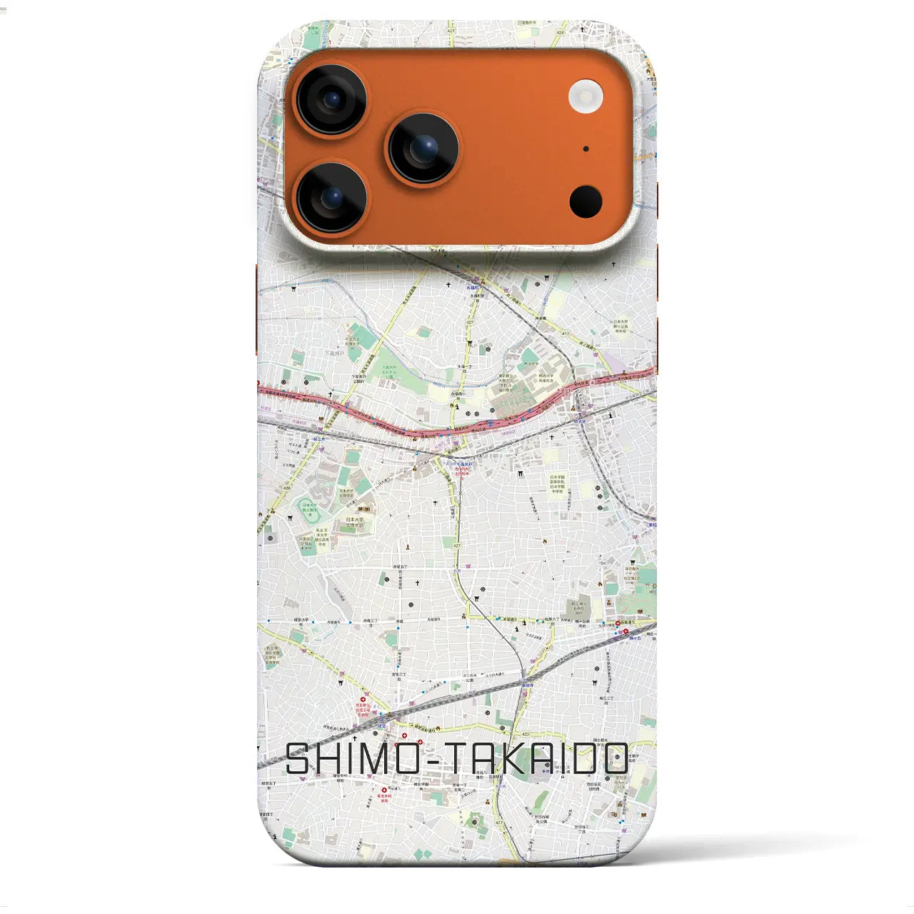 【下高井戸(東京都)】地図柄iPhoneケース(バックカバータイプ)