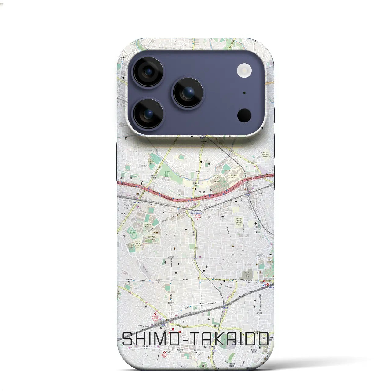 【下高井戸(東京都)】地図柄iPhoneケース(バックカバータイプ)