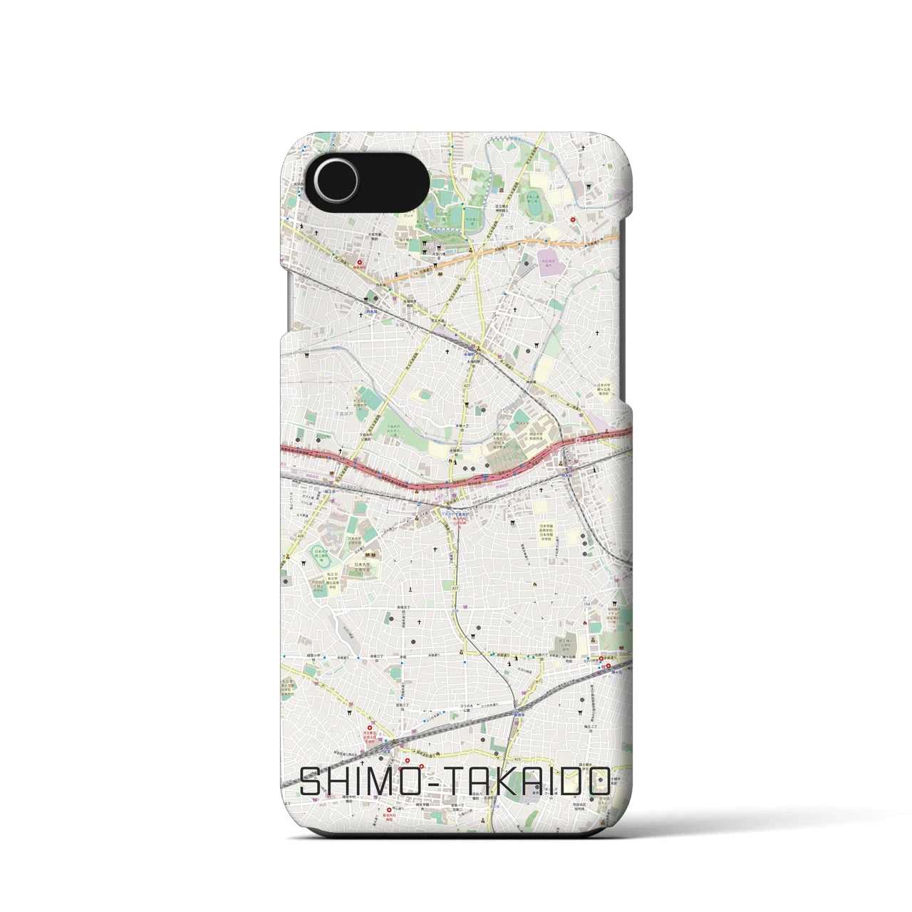 【下高井戸(東京都)】地図柄iPhoneケース(バックカバータイプ)