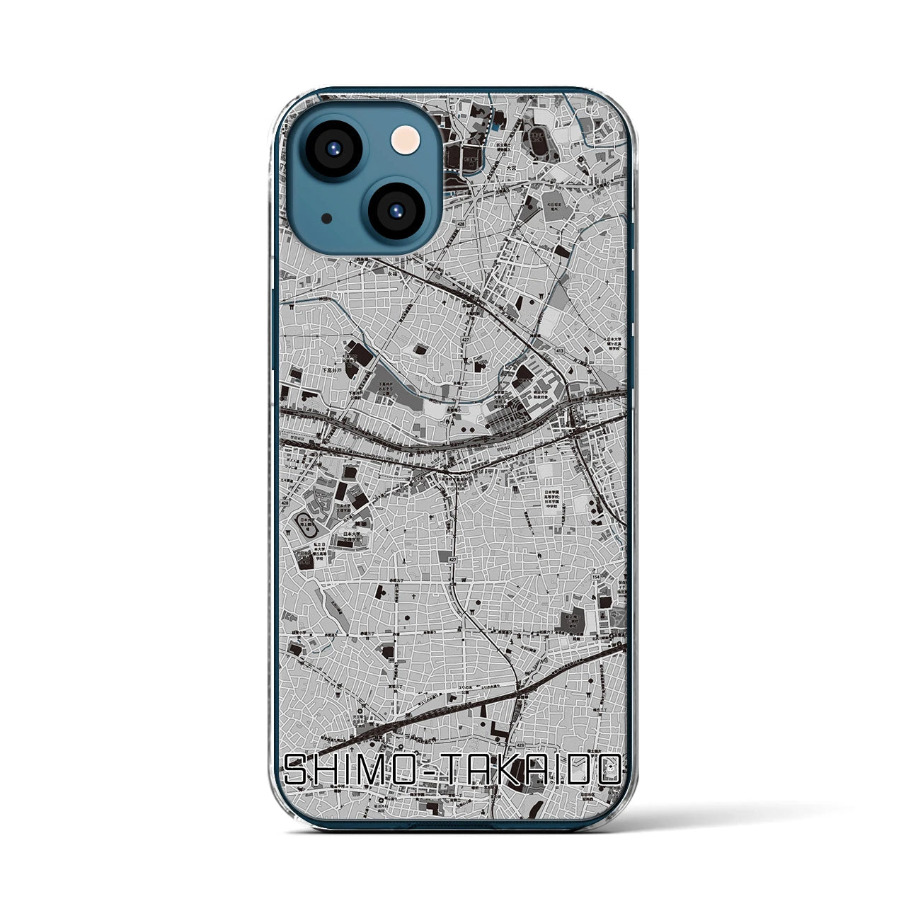 【下高井戸(東京都)】地図柄iPhoneケース(クリアタイプ)