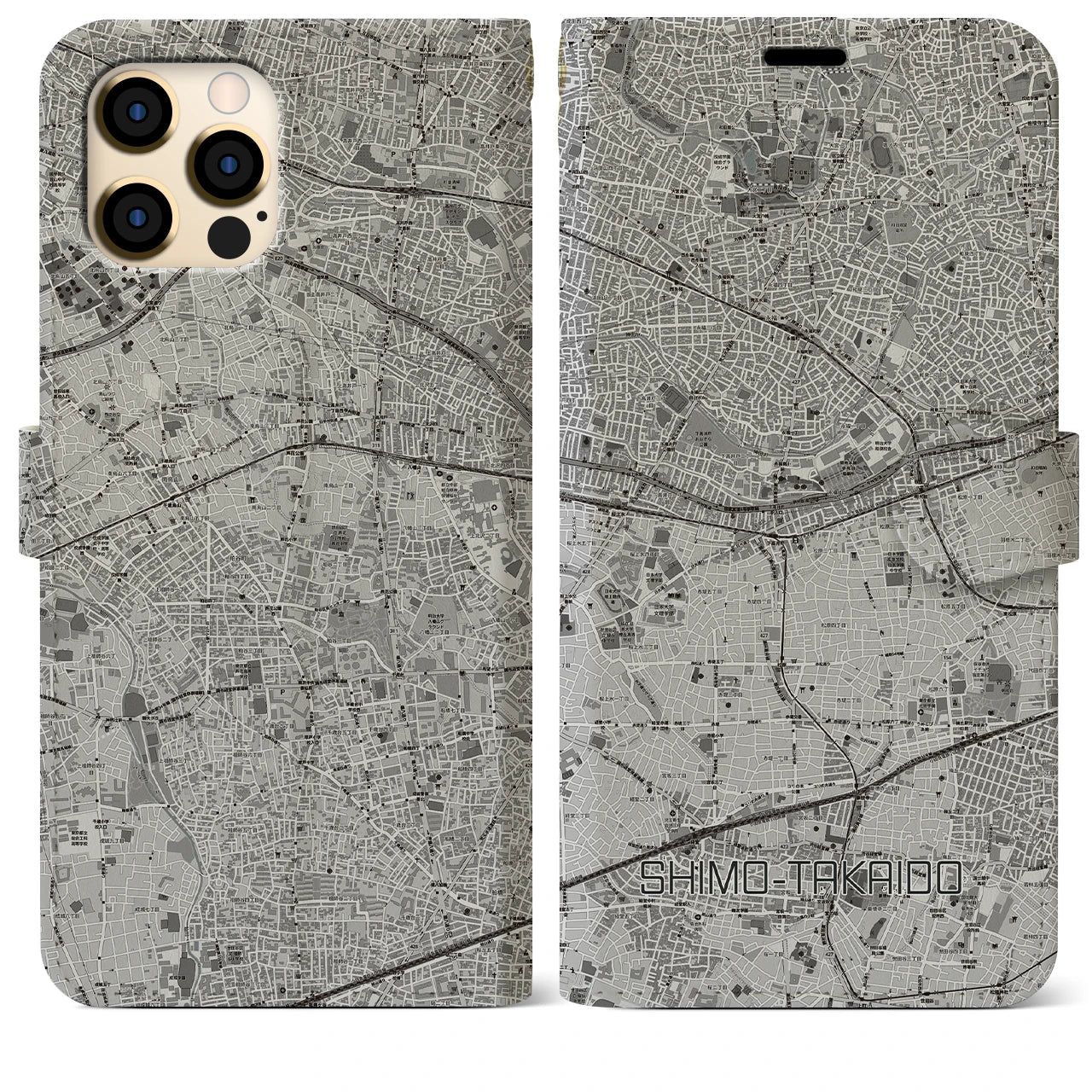 【下高井戸(東京都)】地図柄iPhoneケース(手帳タイプ)