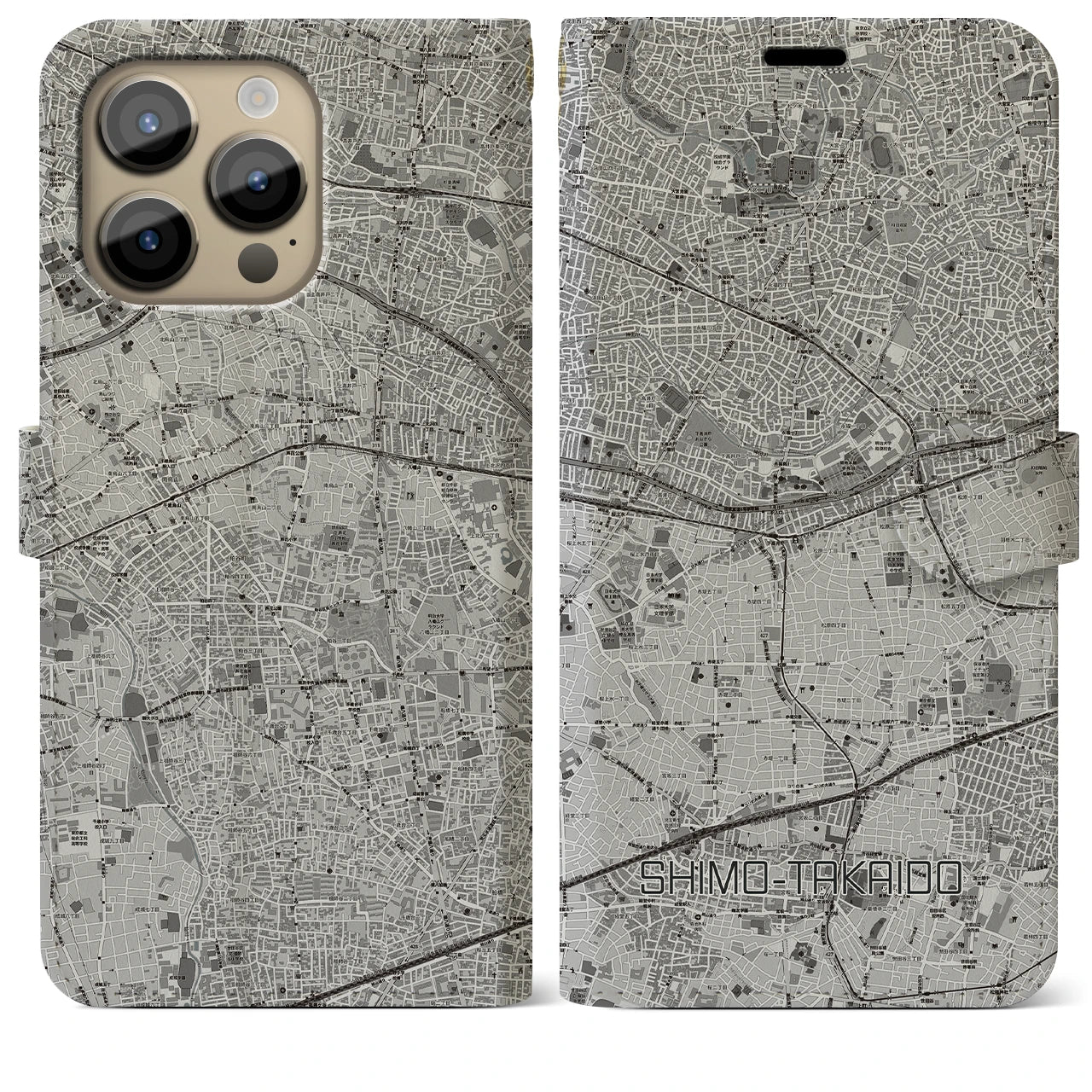 【下高井戸(東京都)】地図柄iPhoneケース(手帳タイプ)