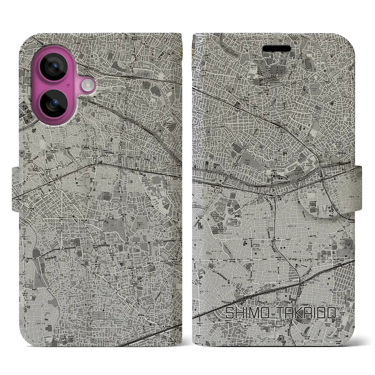 【下高井戸(東京都)】地図柄iPhoneケース(手帳タイプ)