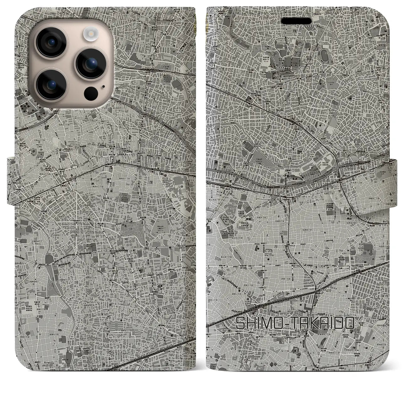 【下高井戸(東京都)】地図柄iPhoneケース(手帳タイプ)