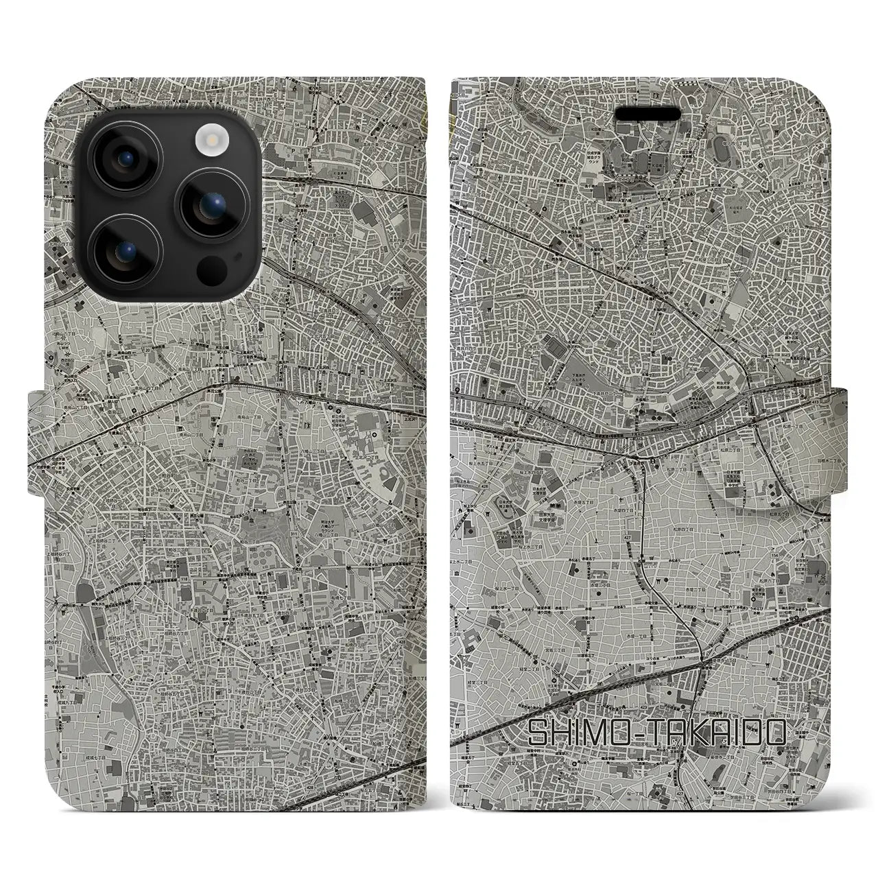 【下高井戸(東京都)】地図柄iPhoneケース(手帳タイプ)