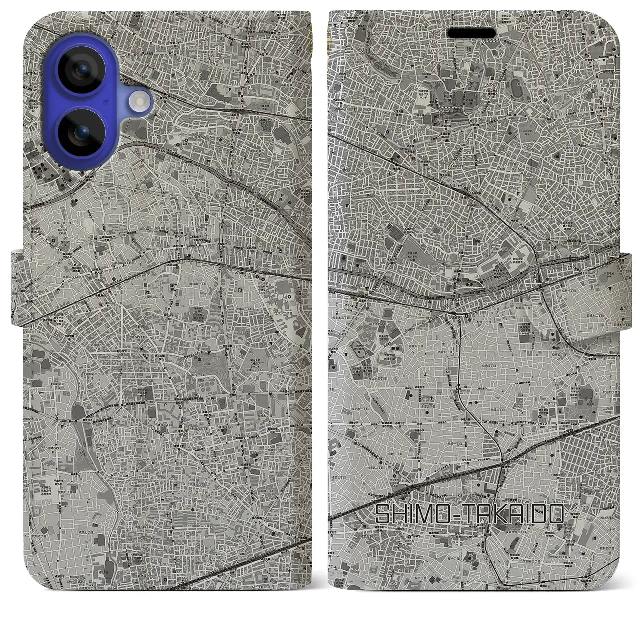 【下高井戸(東京都)】地図柄iPhoneケース(手帳タイプ)