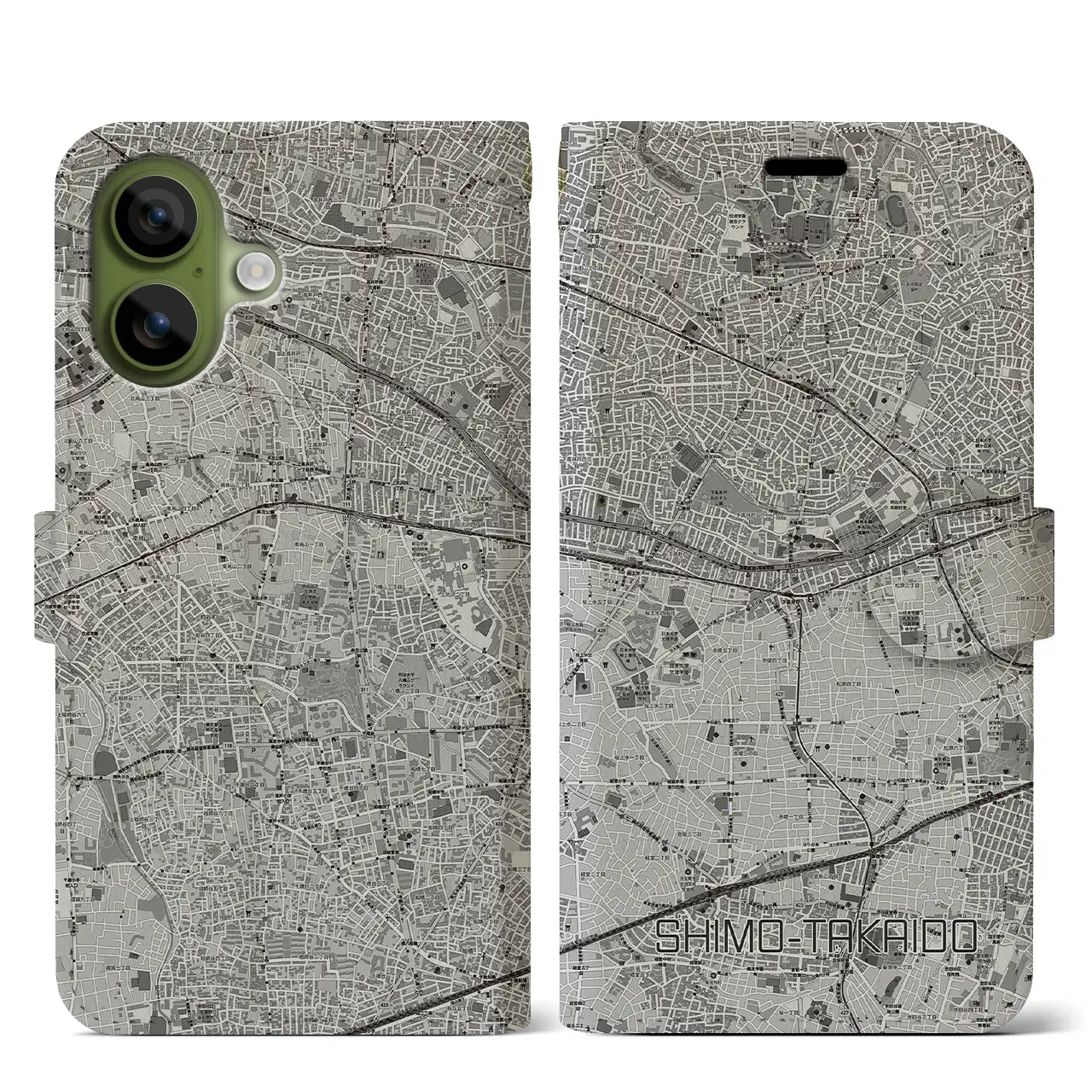 【下高井戸(東京都)】地図柄iPhoneケース(手帳タイプ)