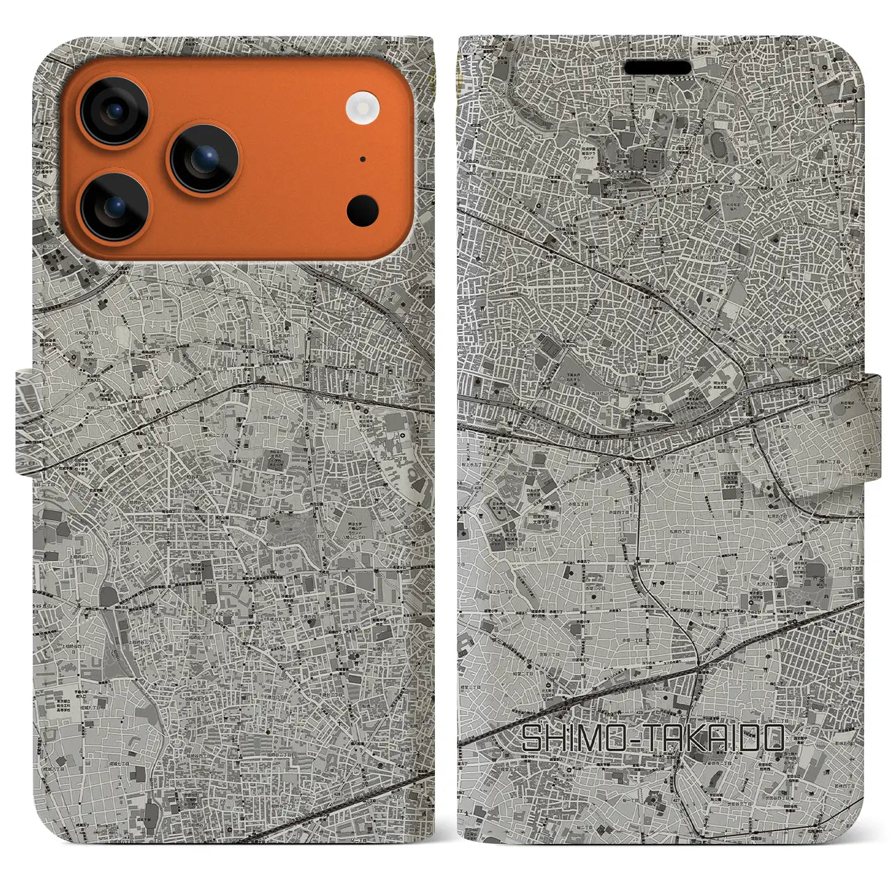 【下高井戸(東京都)】地図柄iPhoneケース(手帳タイプ)