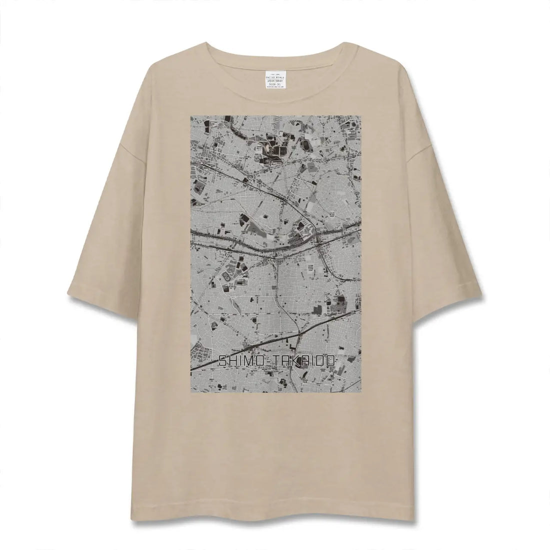【下高井戸(東京都)】地図柄ビッグシルエットTシャツ