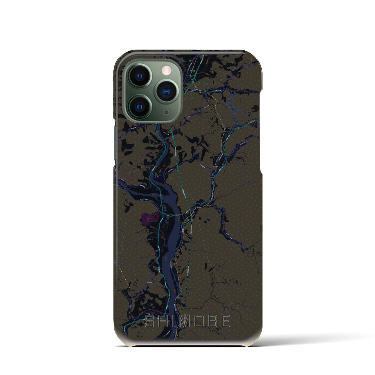 【下部(山梨県)】地図柄iPhoneケース(バックカバータイプ)