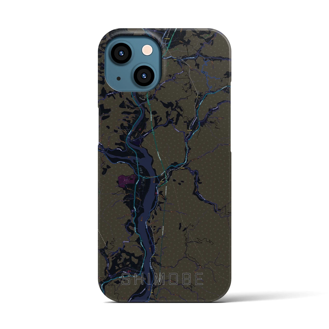 【下部(山梨県)】地図柄iPhoneケース(バックカバータイプ)