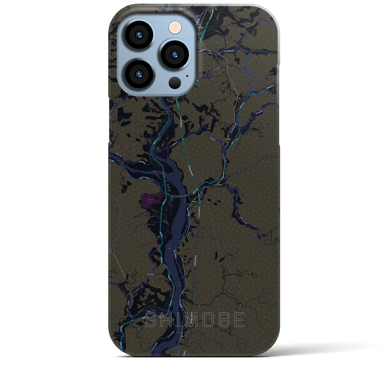 【下部(山梨県)】地図柄iPhoneケース(バックカバータイプ)