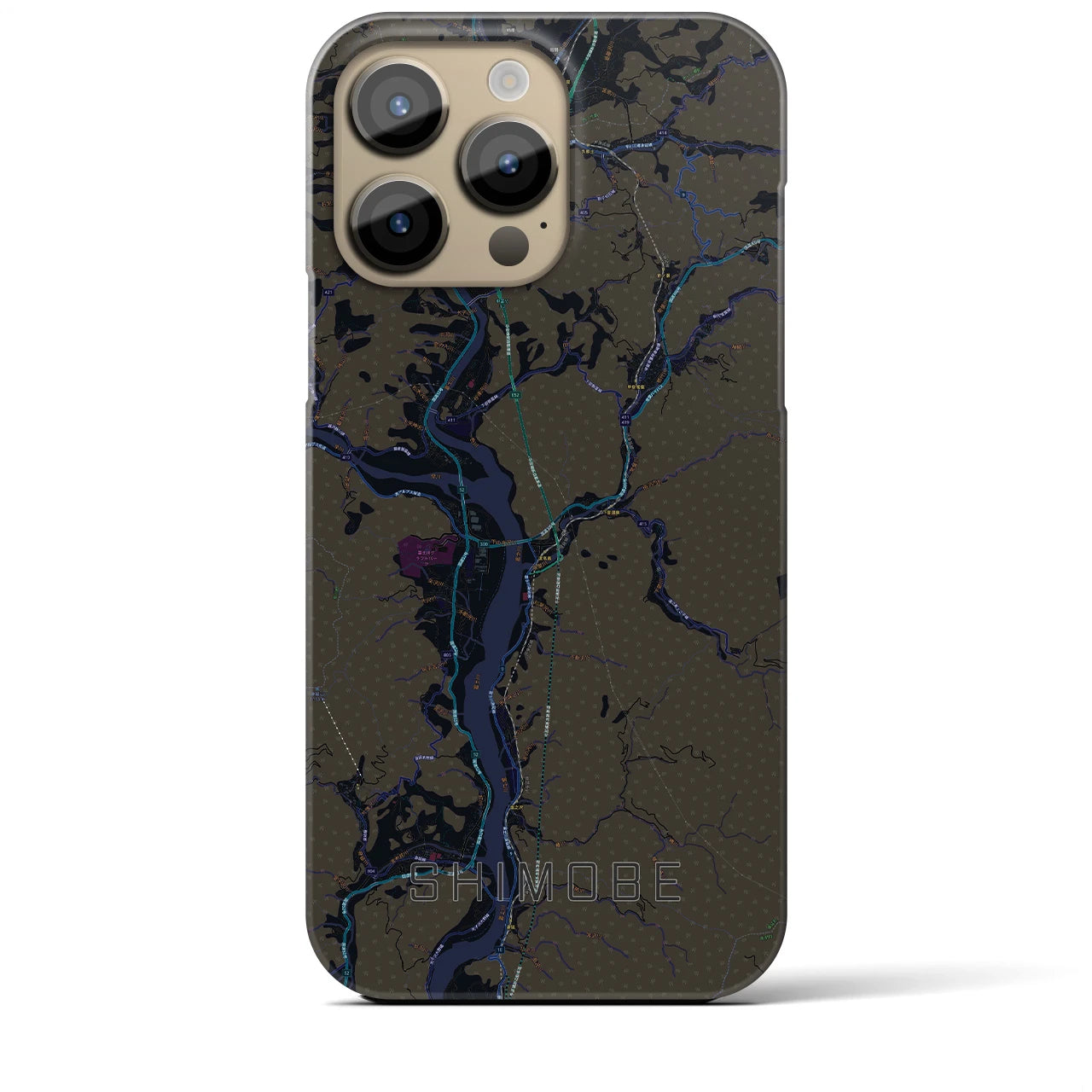 【下部(山梨県)】地図柄iPhoneケース(バックカバータイプ)